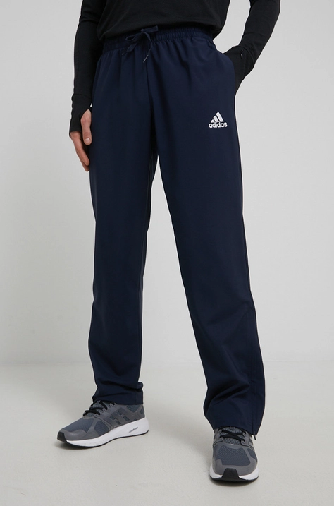 adidas pantaloni GK9250 barbati, culoarea albastru marin, cu imprimeu