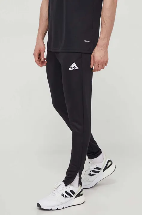 Панталон за трениране adidas Performance Entrada 22 HC0332 мъжки в черно с кройка по тялото HC0332