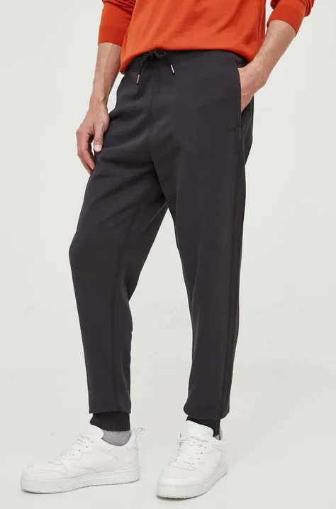 BOSS pantaloni de trening din bumbac CASUAL culoarea gri, uni 50472661