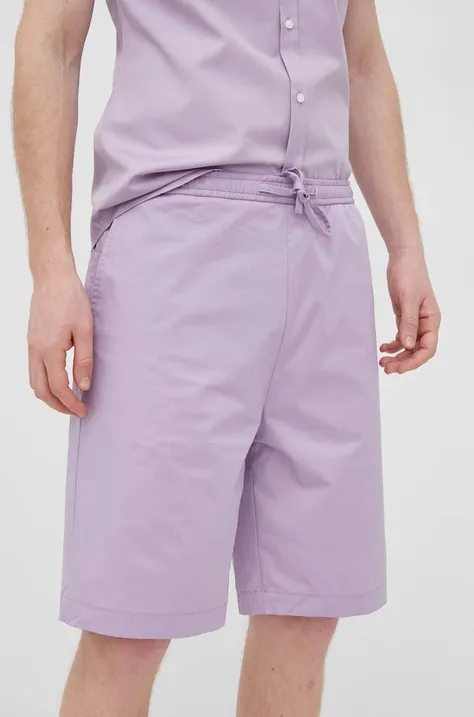 Kratke hlače HUGO moški, vijolična barva