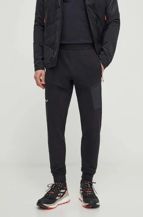 Salewa pantaloni de trening Lavaredo barbati, culoarea negru, modelator