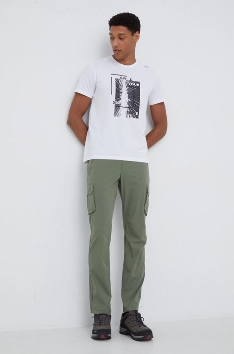 CMP pantaloni de exterior barbati, culoarea verde