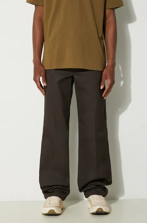 Kalhoty Dickies 874 pánské, hnědá barva, jednoduché