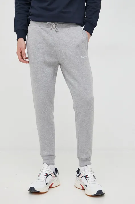 Спортивні штани Pepe Jeans чоловічі колір сірий однотонні