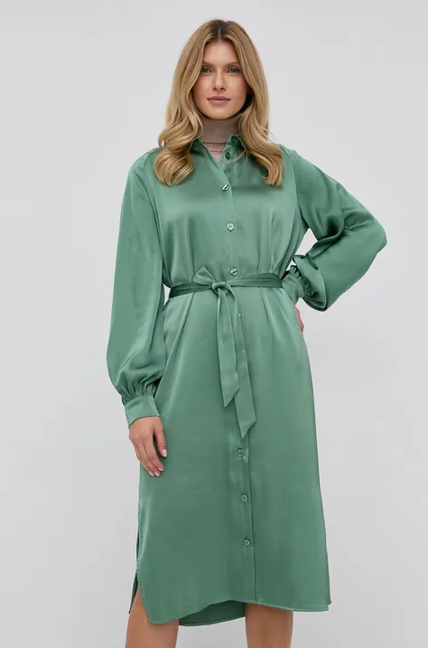 Сукня Samsoe Samsoe колір зелений midi oversize