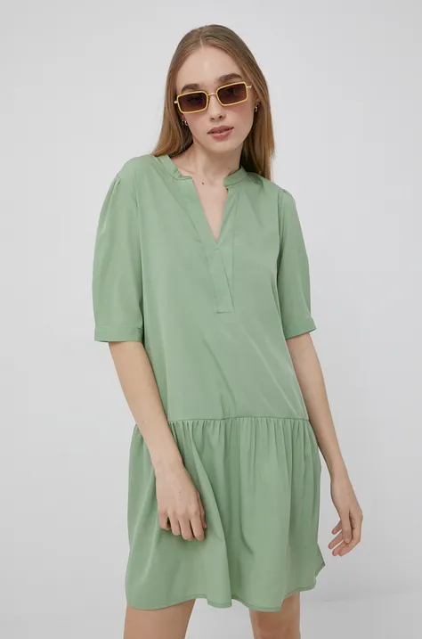 Šaty JDY zelená farba, mini, rovný strih