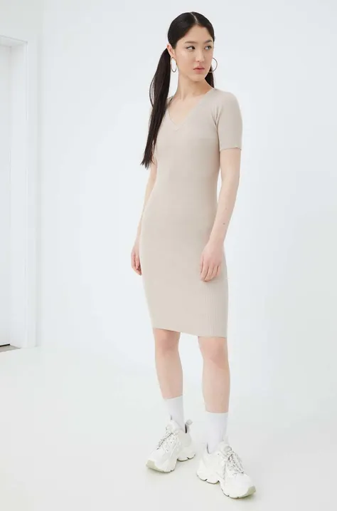 Сукня JDY колір бежевий mini облягаюча