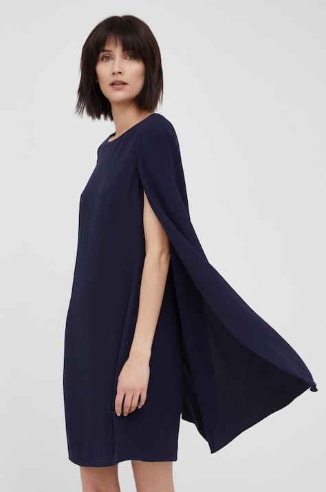 Lauren Ralph Lauren sukienka 253855210007 kolor granatowy mini prosta