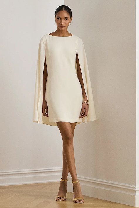 Lauren Ralph rochie culoarea bej, mini, dreaptă 253855000000
