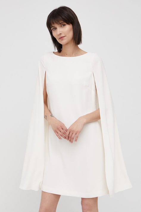 Lauren Ralph rochie culoarea bej, mini, dreaptă 253855000000