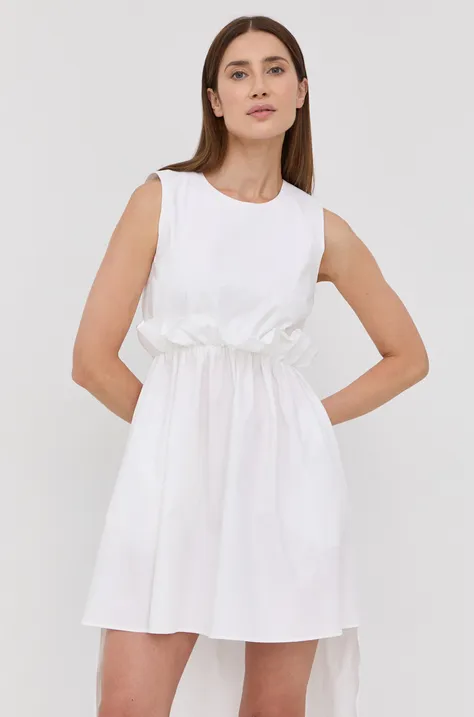 Red Valentino sukienka kolor biały midi rozkloszowana