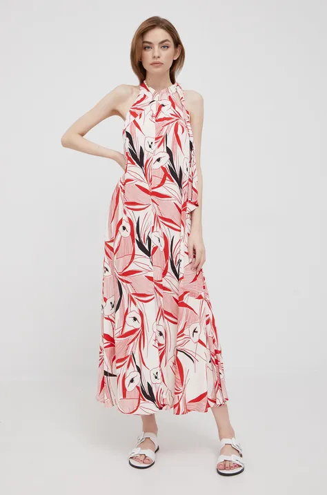 Платье Sisley цвет красный midi прямая