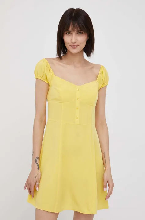 Φόρεμα Calvin Klein Jeans χρώμα: κίτρινο,
