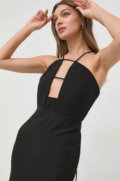 Сукня Bardot колір чорний mini облягаюча