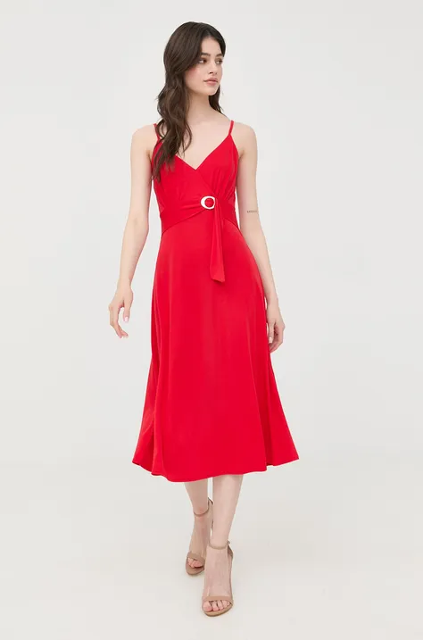 Сукня Morgan колір червоний mini розкльошена