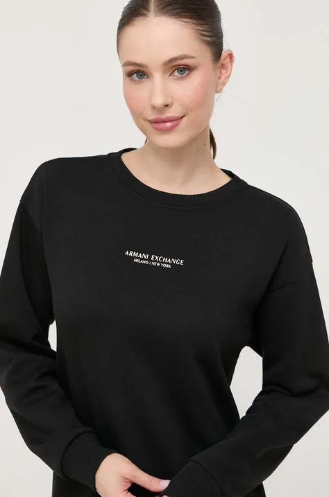 Haljina Armani Exchange boja: crna, mini, ravna