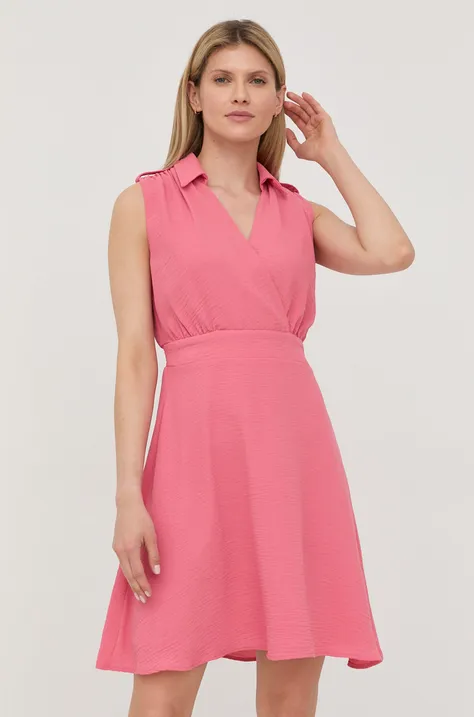 Morgan sukienka kolor różowy mini rozkloszowana