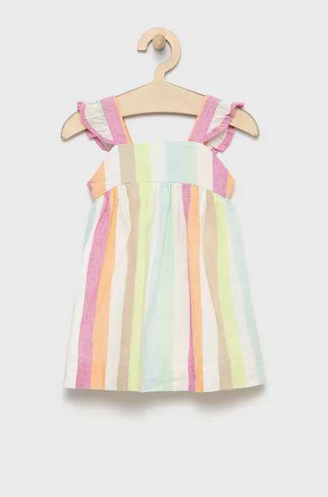 Dětské lněné šaty GAP mini, oversize