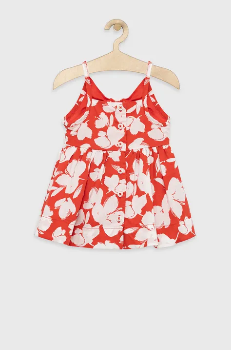 Παιδικό βαμβακερό φόρεμα GAP χρώμα: κόκκινο