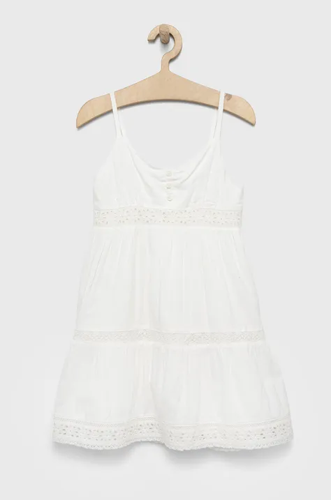 GAP rochie fete culoarea alb, mini, evazati