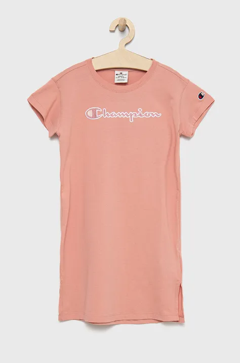 Champion sukienka bawełniana dziecięca 404338 kolor różowy mini prosta