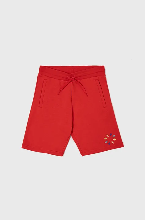 Otroške kratke hlače adidas Originals rdeča barva