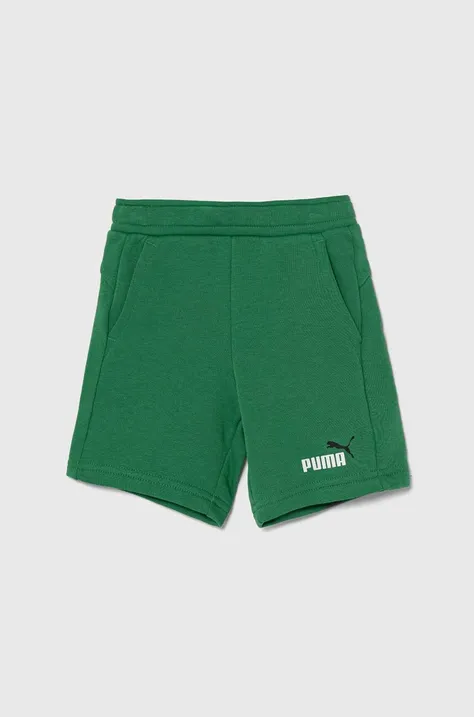 Otroške kratke hlače Puma zelena barva