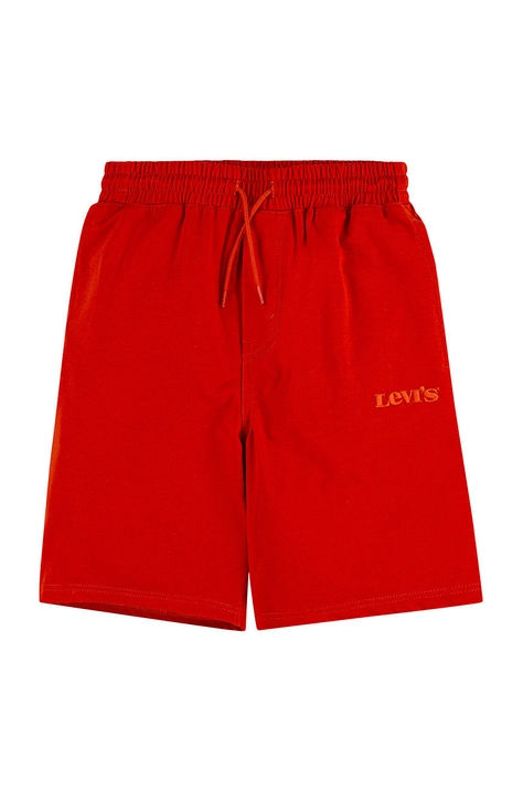 Dječje kratke hlače Levi's boja: crvena,