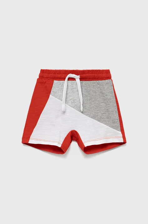 Dječje pamučne kratke hlače United Colors of Benetton boja: crvena,
