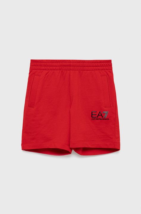 Dětské bavlněné šortky EA7 Emporio Armani