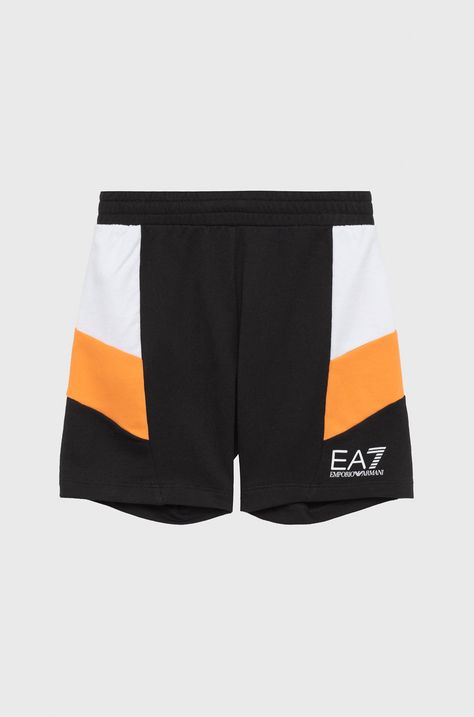Детски памучен къс панталон EA7 Emporio Armani