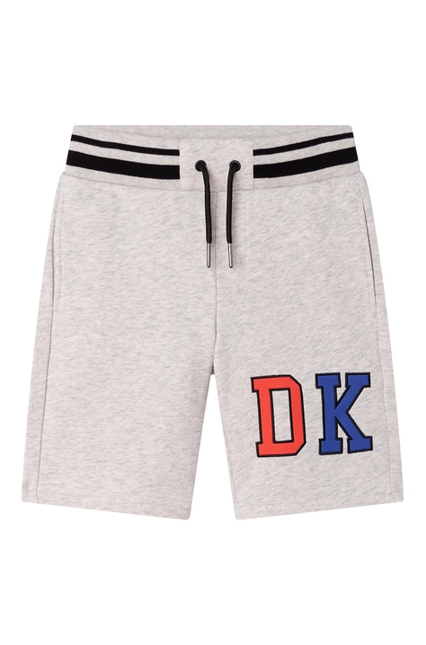 Dkny pantaloni scurți din bumbac pentru copii culoarea bej, talie reglabila