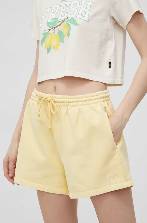 Levi's cotton shorts women's yellow color