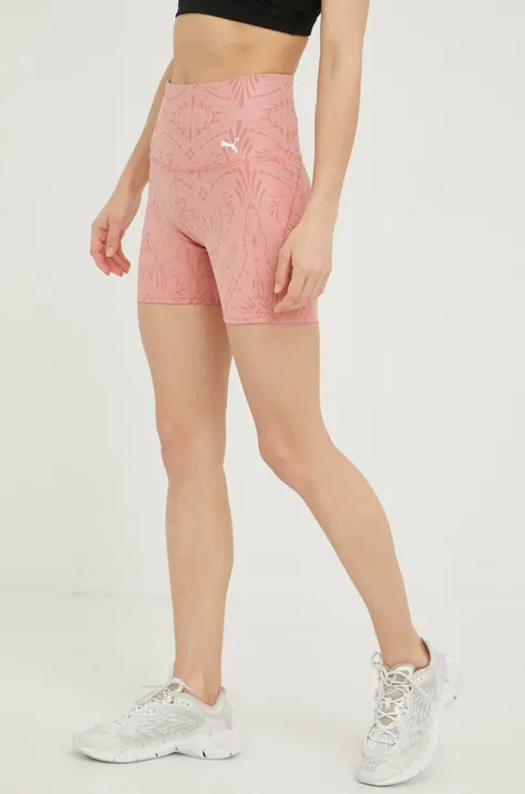 Kratke hlače za vadbo Puma Studio ženske, roza barva