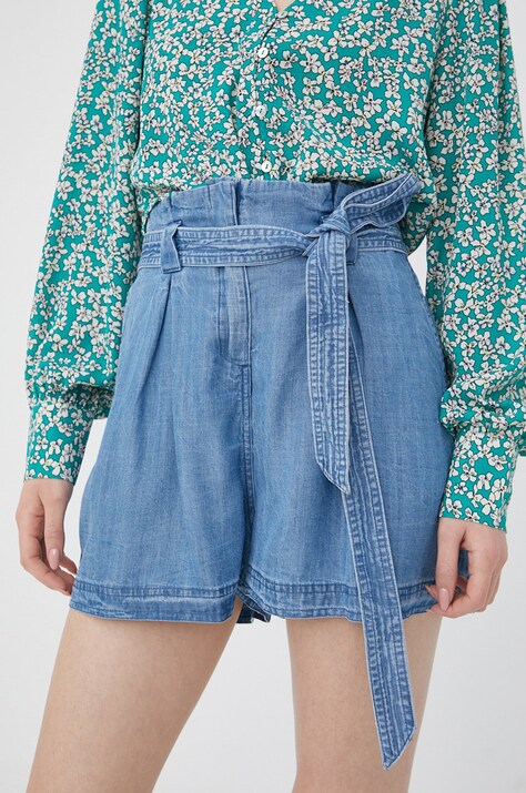 Шорты Superdry женские однотонные высокая посадка