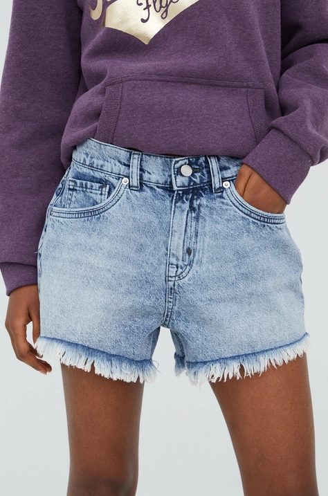 Superdry szorty jeansowe damskie  high waist