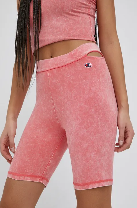 Kratke hlače Champion za žene, boja: ružičasta, s uzorkom, visoki struk, 115222-BS028