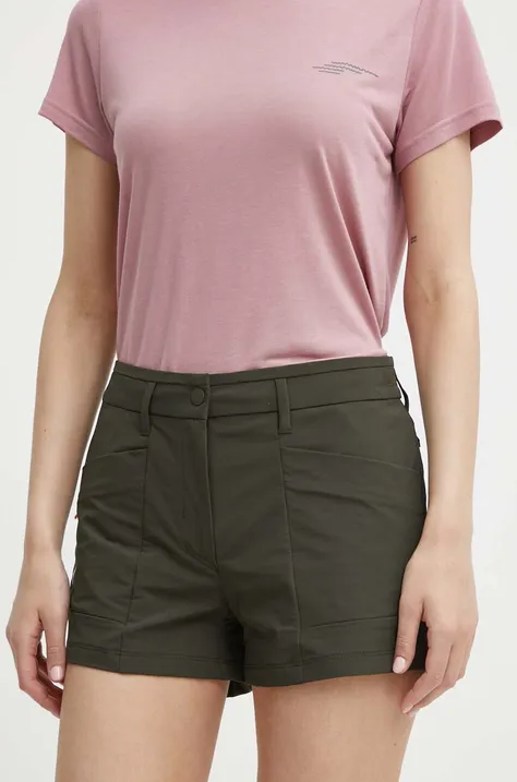 Kratke outdoor hlače Salewa Puez boja: zelena, bez uzorka, srednje visoki struk, 00-0000028315