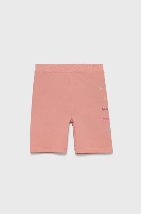 Dječje kratke hlače Guess boja ružičasta,