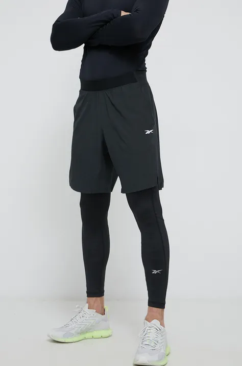 Тренировочные шорты Reebok GJ6321 мужские цвет серый меланж