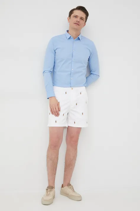 Kratke hlače Polo Ralph Lauren moške, bela barva
