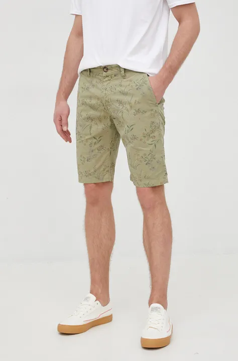 Хлопковые шорты Pepe Jeans Mc Queen Short Garden мужские цвет зелёный