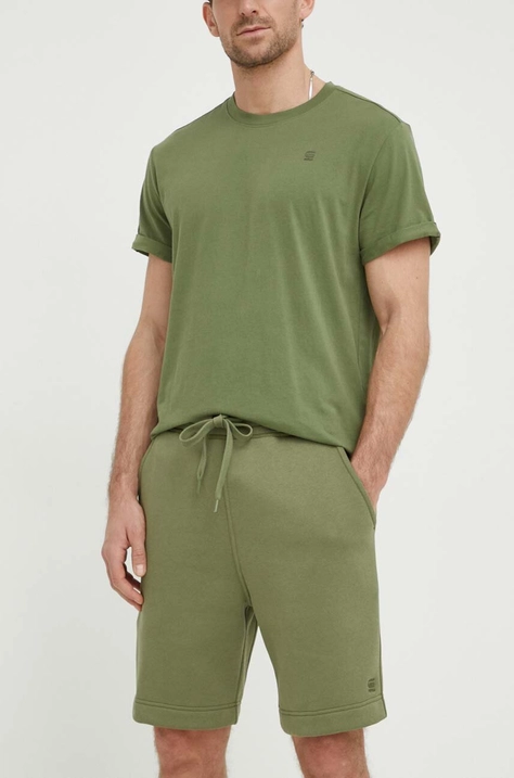 G-Star Raw pantaloni scurti barbati, culoarea verde