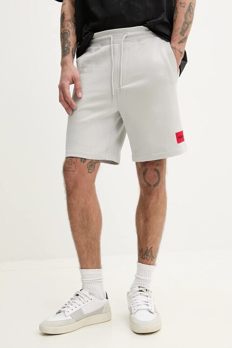 HUGO pantaloni scurti din bumbac culoarea negru, 50466196