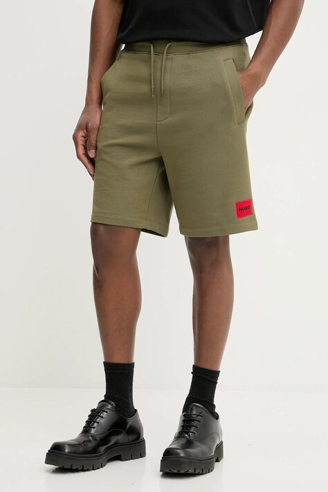 HUGO szorty bawełniane kolor czarny 50466196