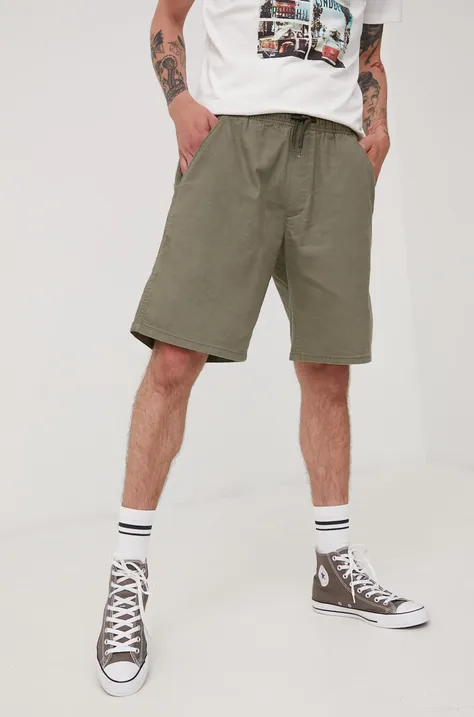 Kratke hlače iz mešanice lana Wrangler moško, zelena barva