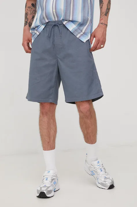 Kratke hlače s dodatkom lana Wrangler za muškarce, boja: tamno plava