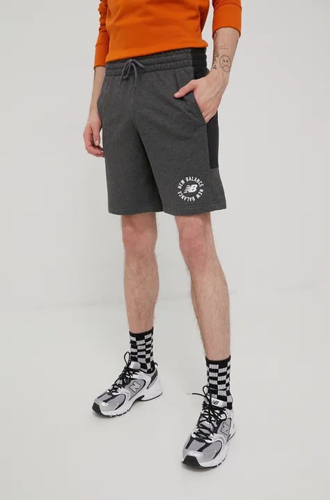 Kratke hlače New Balance moški, siva barva