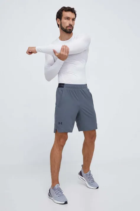 Kratke hlače za vadbo Under Armour moški, siva barva