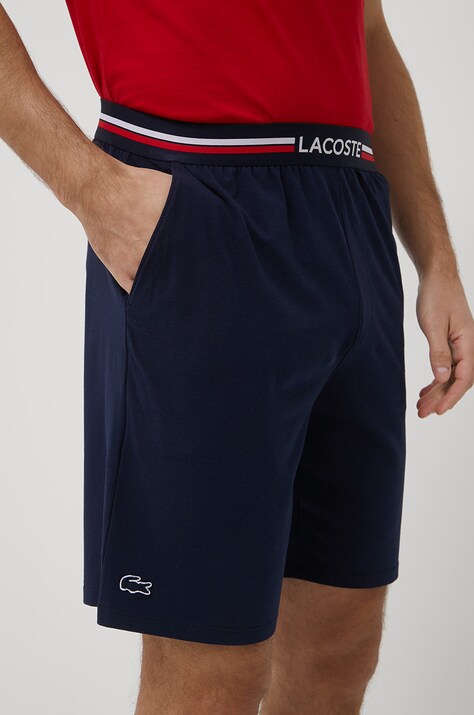 Šortky Lacoste pánske, tmavomodrá farba, melanžové